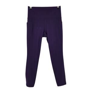 Athleta Salutation Powervita Purple Stash Pocket 7/8 High Rise Leggings Size S